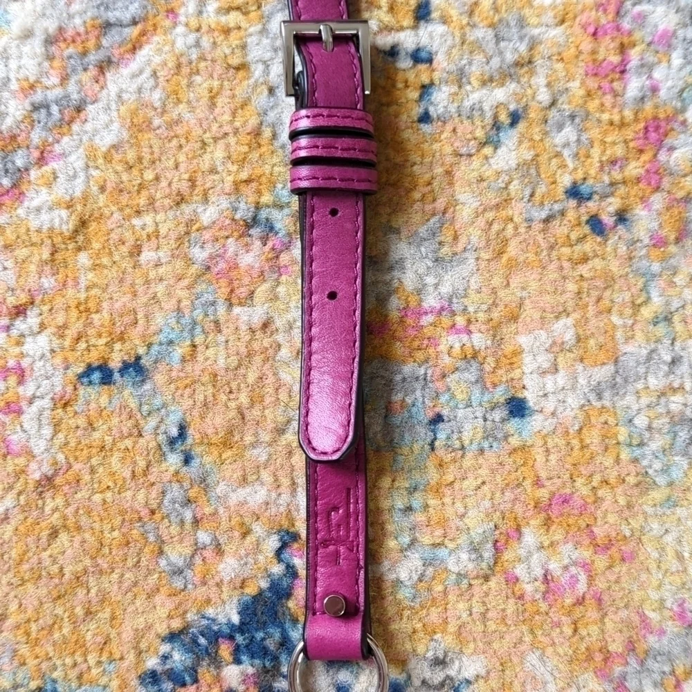 She + Lo Unchartered Leather Mini Crossbody Saddle Bag Plum Purple - Picture 4 of 16